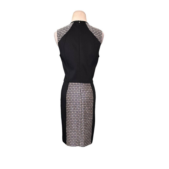 Yigal Azrouel Two Tone Jacquard Leather Scuba Paneled Pencil Dress size 6 - Picture 14 of 15